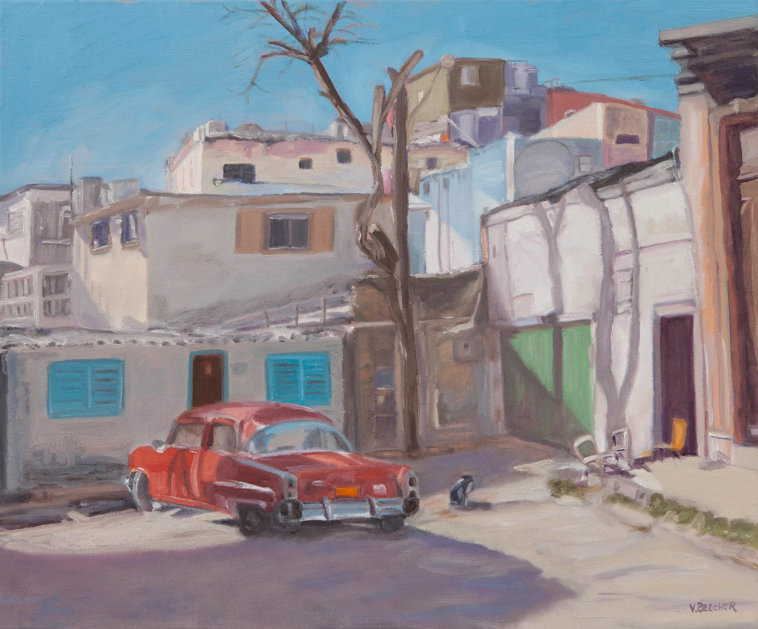 Gato - Havana, Cuba, oil painting by Valerie Belcher