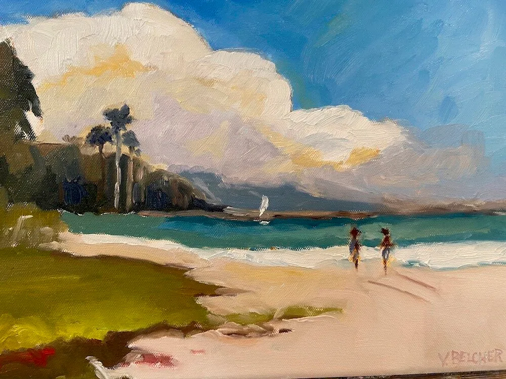 Island Girls, oil painting by Valerie Belcher