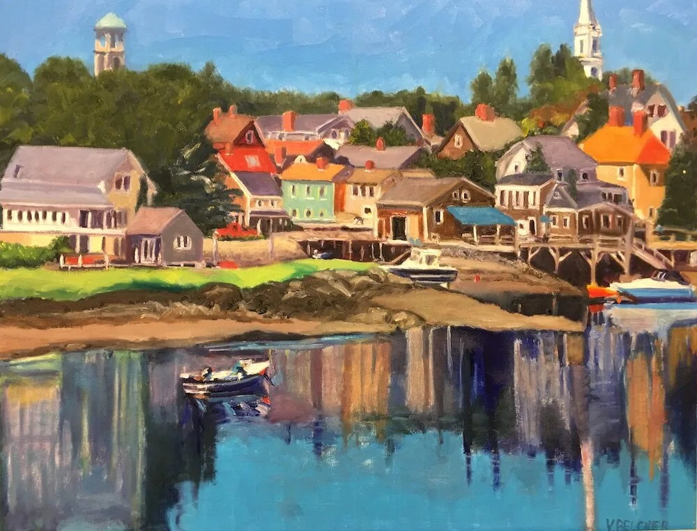 Peaceful Harbor, oil painting by Valerie Belcher