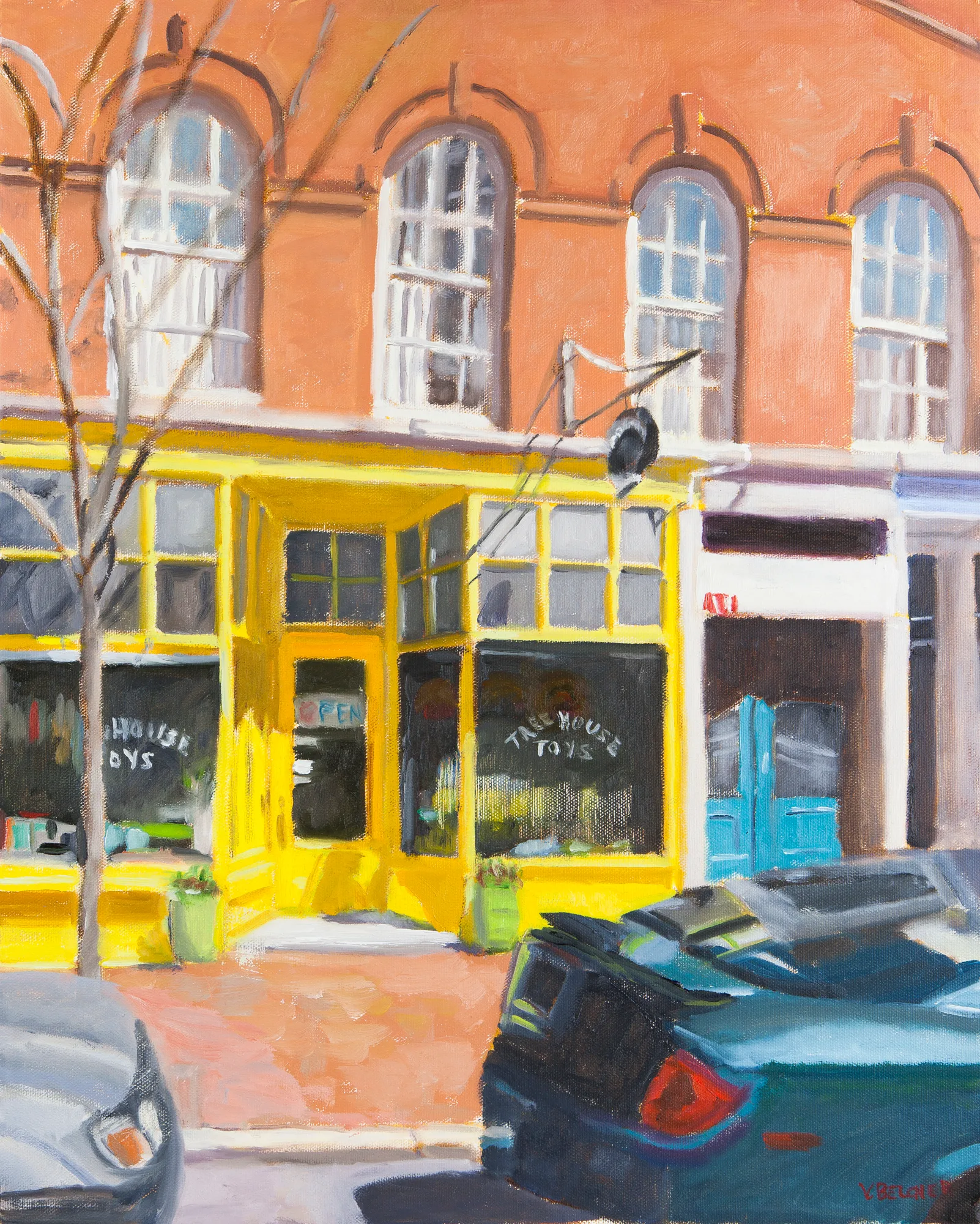 Toy Store, oil painting by Valerie Belcher