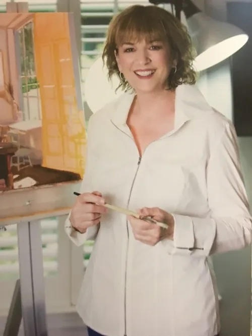 Valerie Belcher in her studio